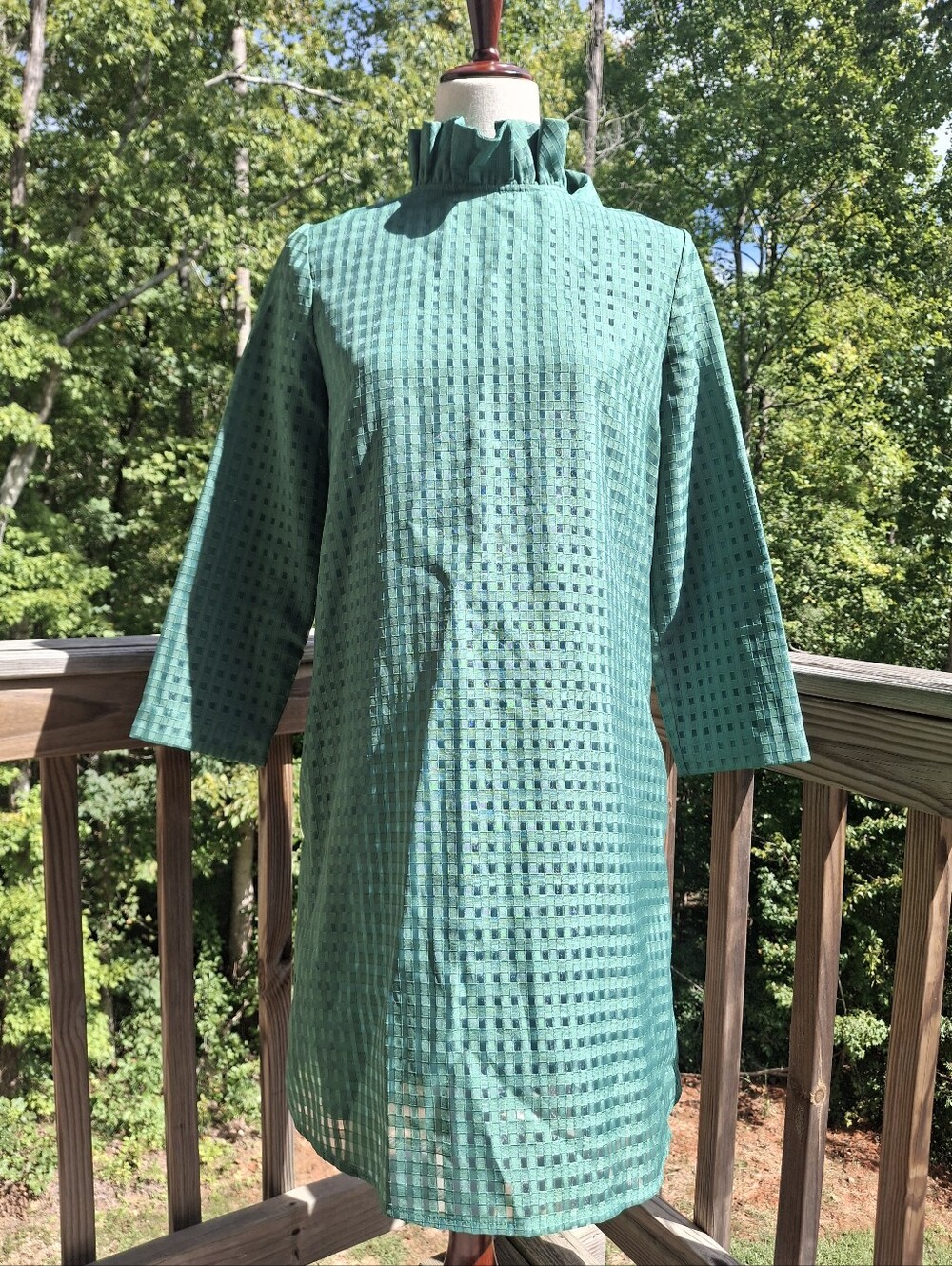 Tuckernuck Emerald Green Burnout Daphne Mini Dress XS
